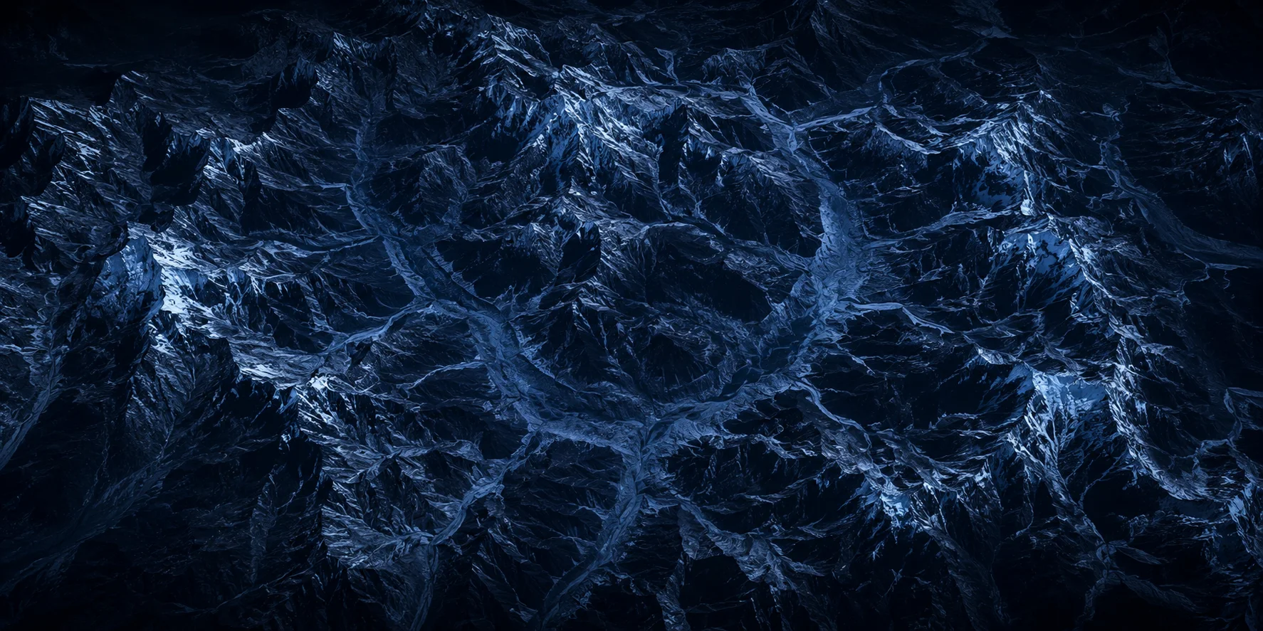 Aerial view of Himalayan ridgelines